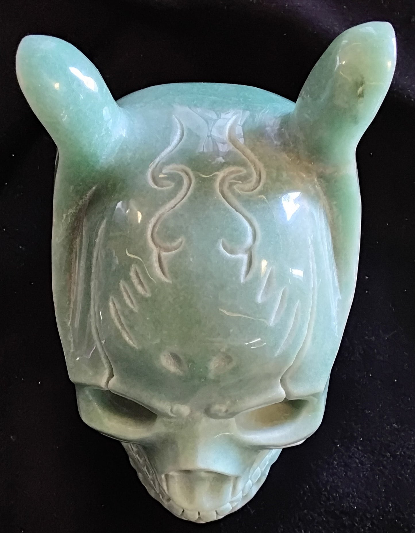 Green Aventurine Skull