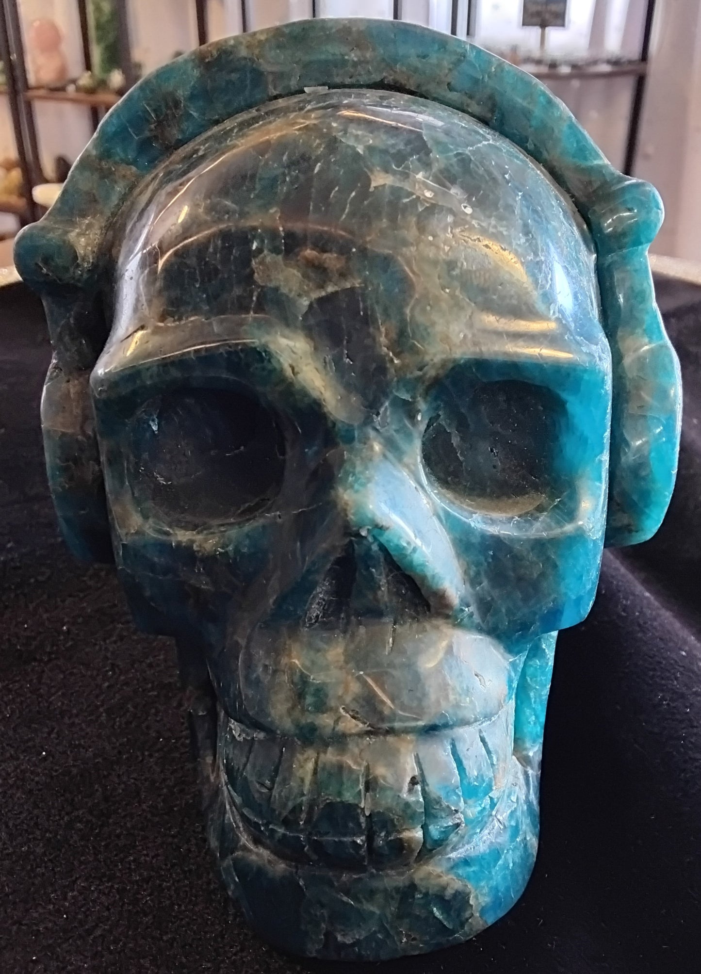 Blue Apatite Skull