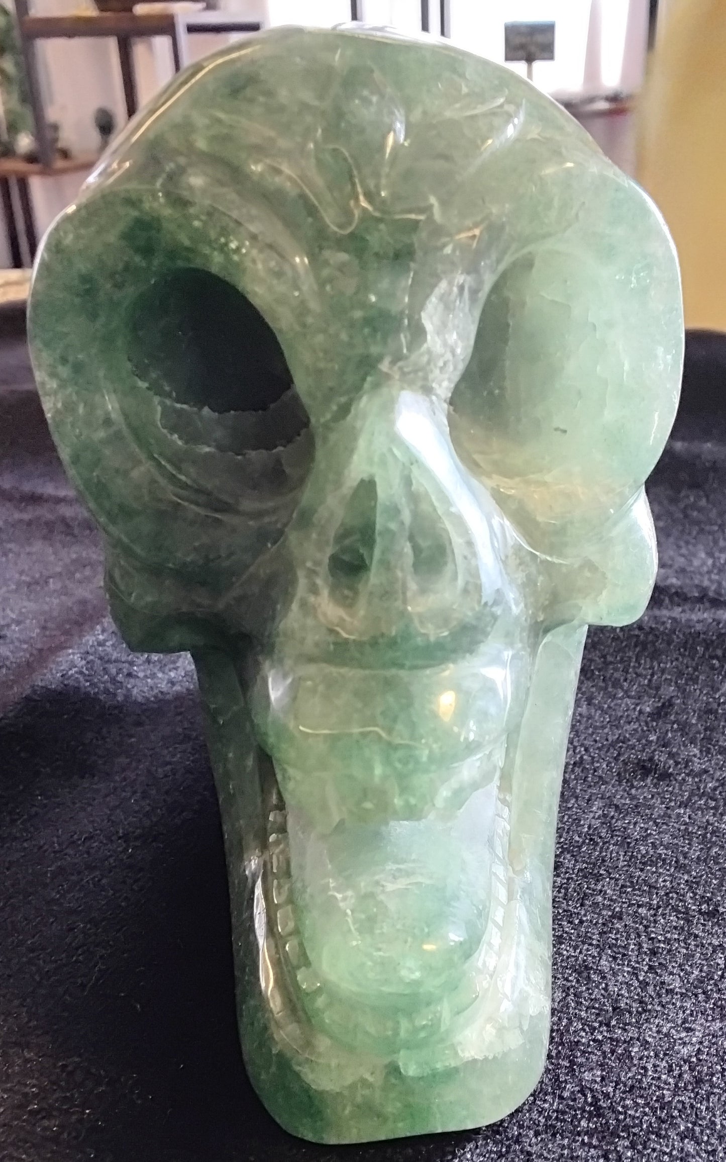 Green Fluorite Skull