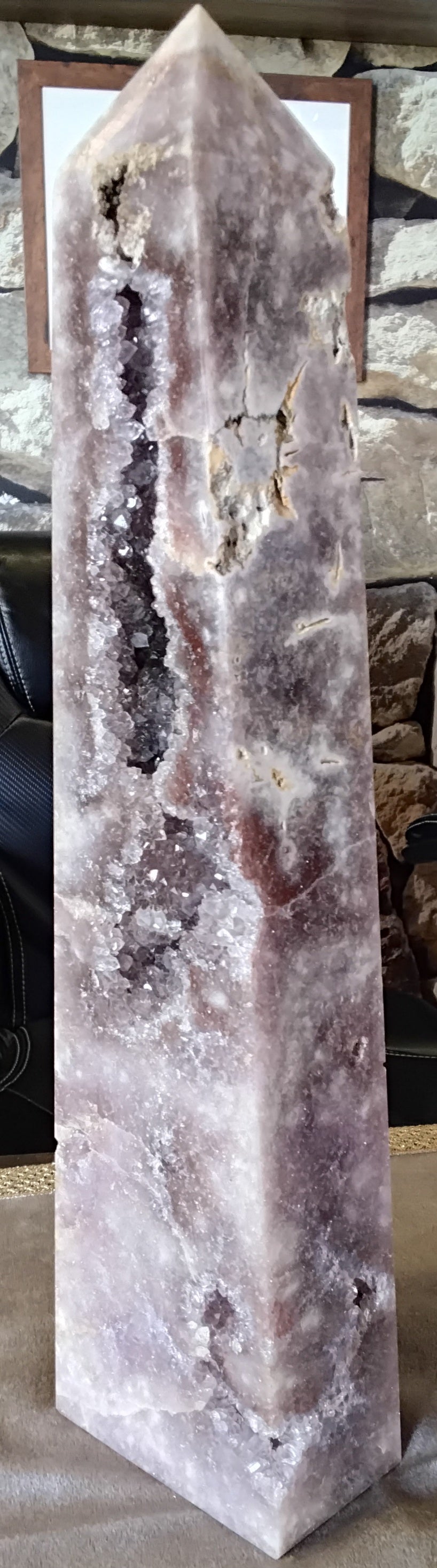 Pink Amethyst Druzy Tower