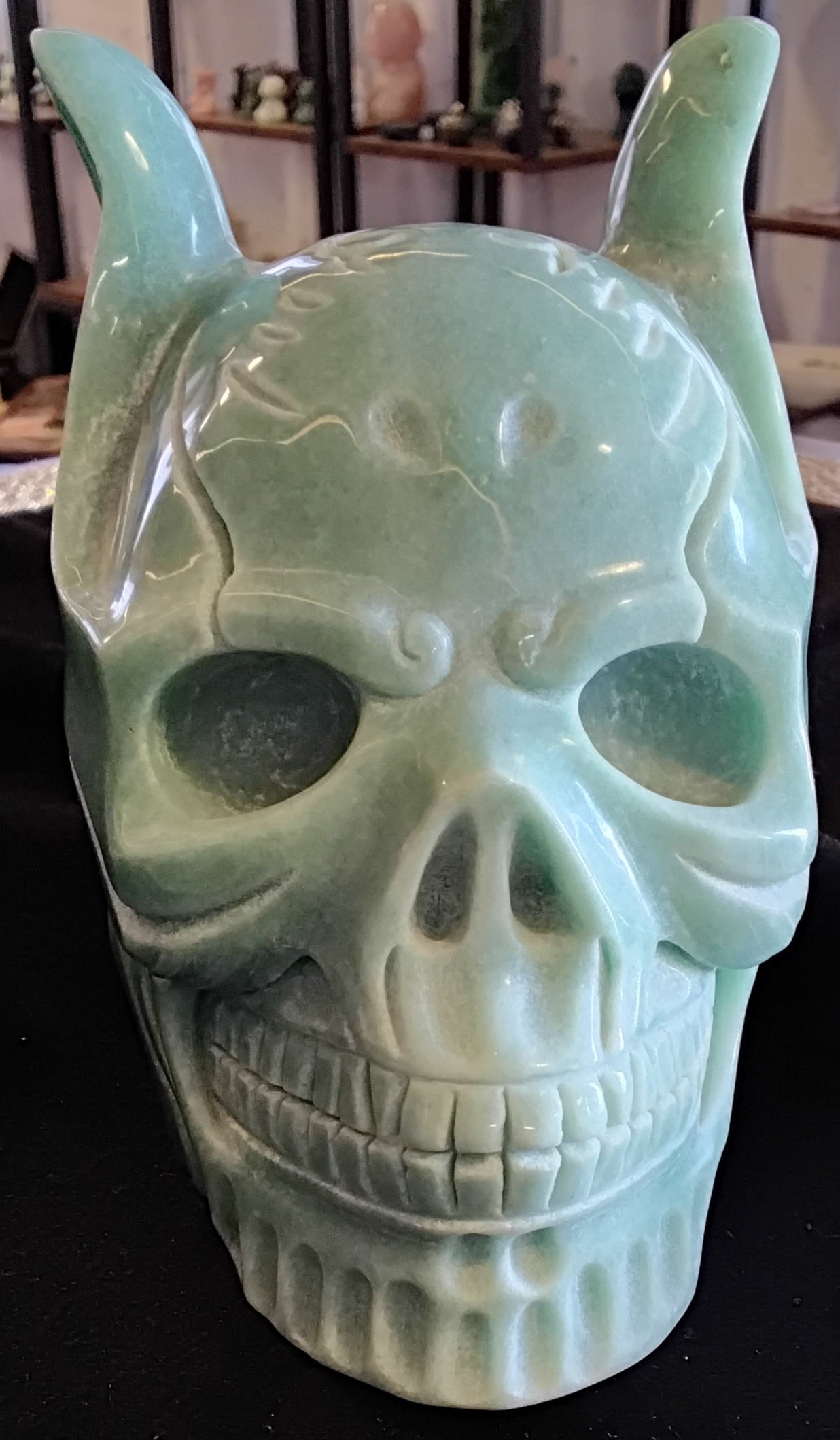 Green Aventurine Skull