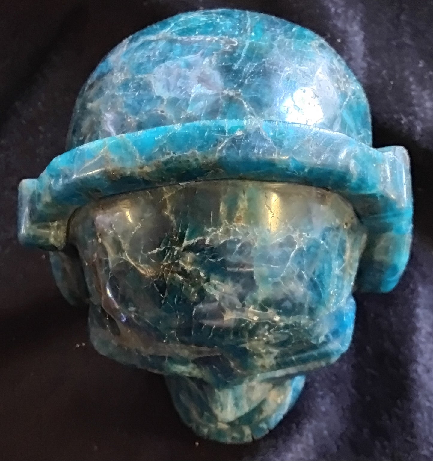 Blue Apatite Skull
