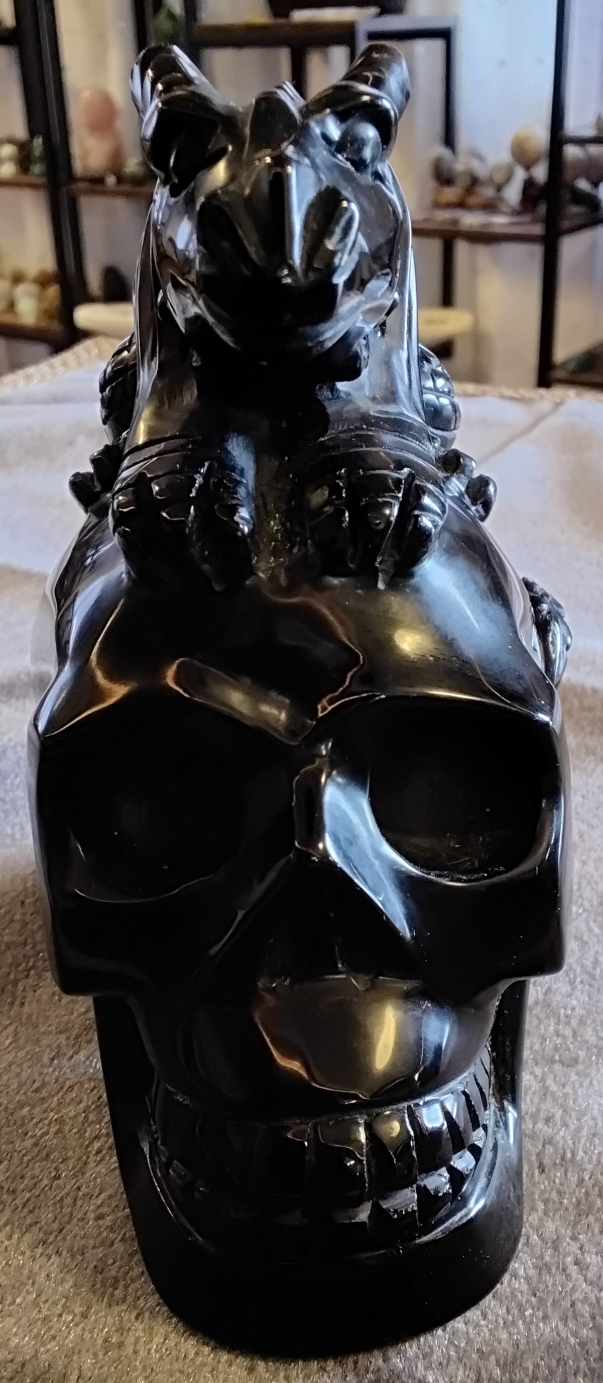 Obsidian Dragon Skull