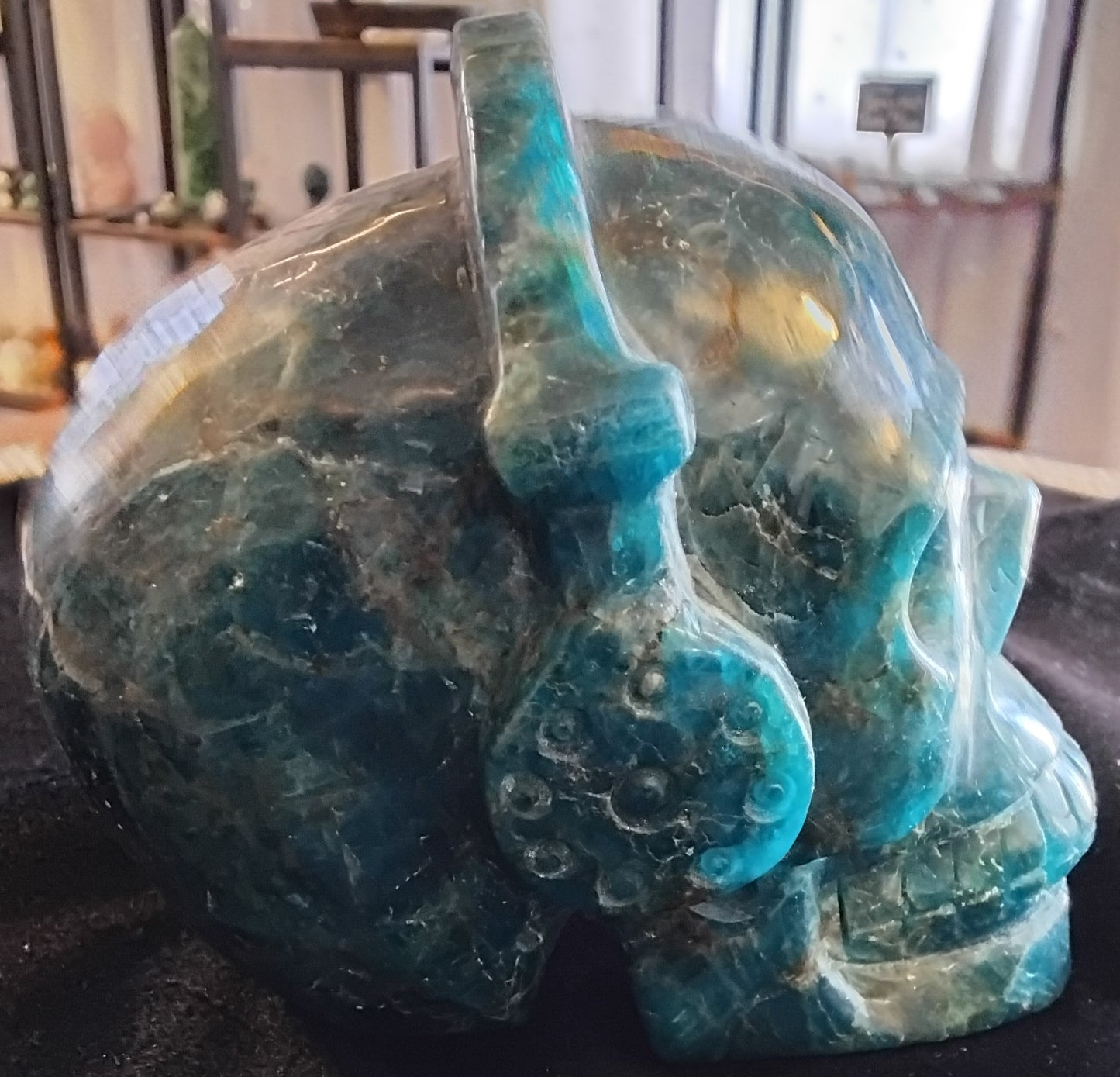 Blue Apatite Skull