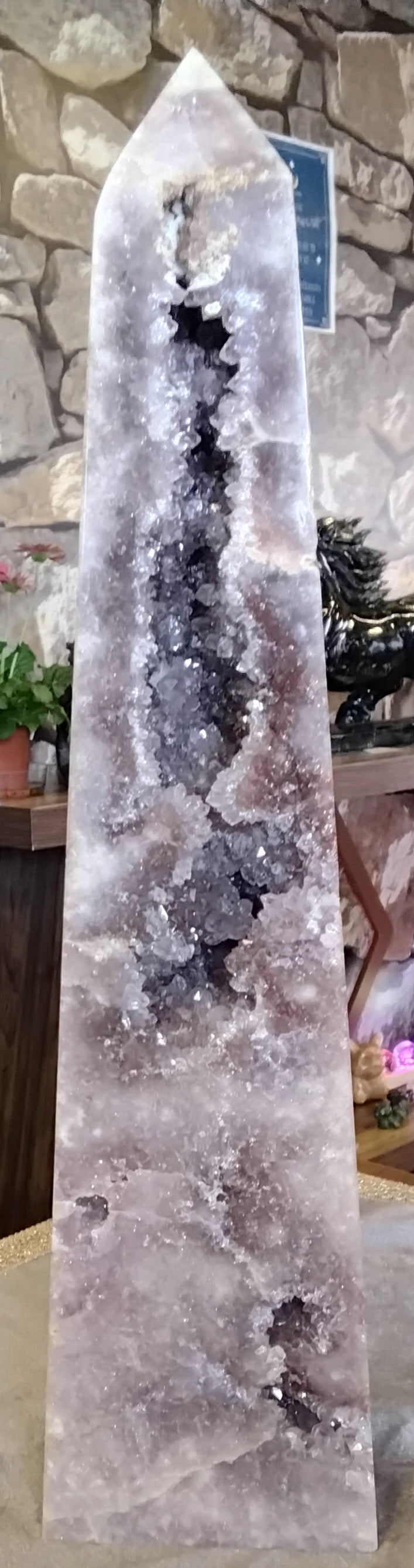 Pink Amethyst Druzy Tower